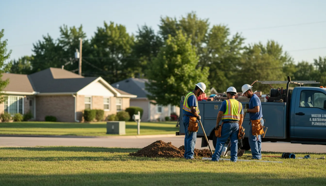 Residential water line and bathroom plumbing service in Marathon, WI
